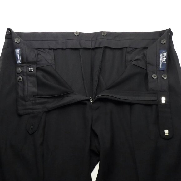 Polo Ralph Lauren Tuxedo Suit Men’s Black Wool Grosgrain Satin Lapel 48 Italy - Picture 13 of 15